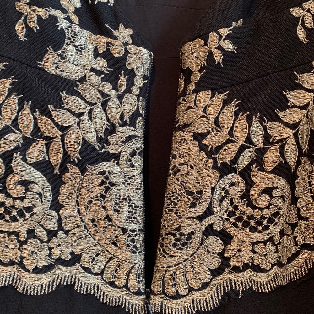 Badgley Mishka gilded lace evening gown- gorgeous! - Picture 6 of 16
